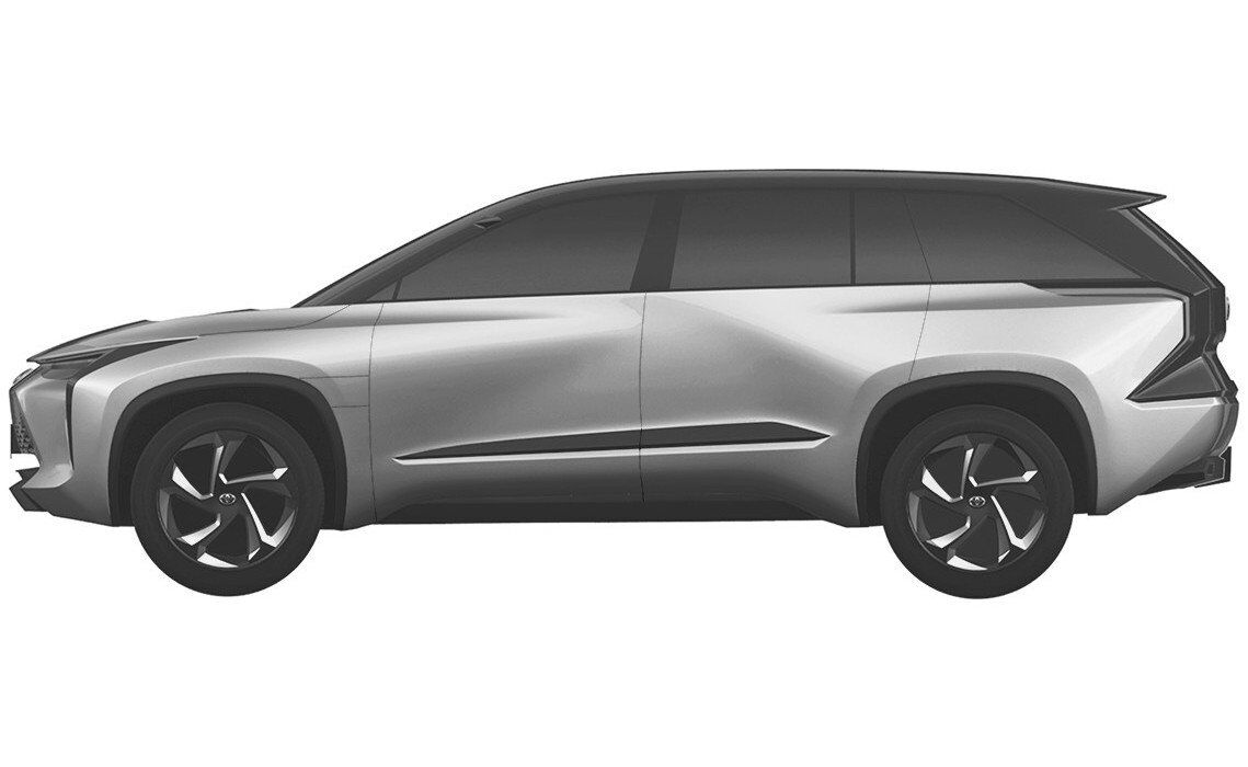 Среднеразмерный электрический кроссовер Toyota.