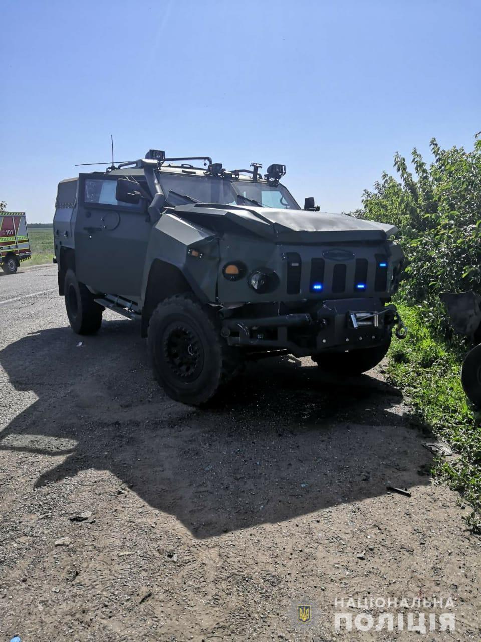 Під Харковом сталася аварія з колоною військових автомобілів. Джерело фото – сайт ГУ Нацполіції в Харківській області.