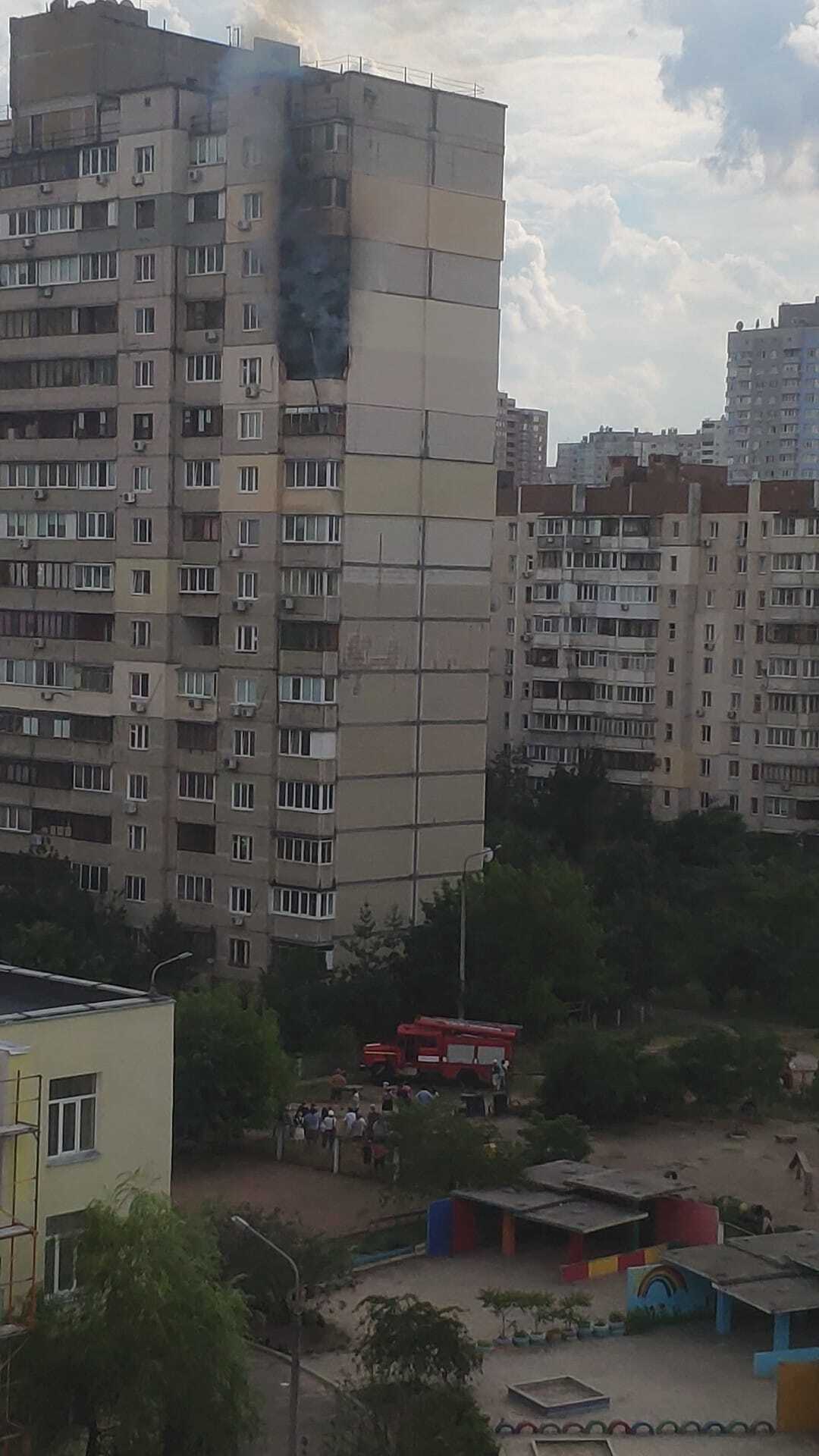 Пожар в доме на Крушельницкой