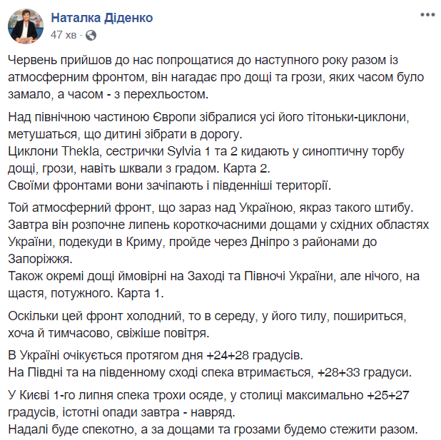 прогноз синоптика