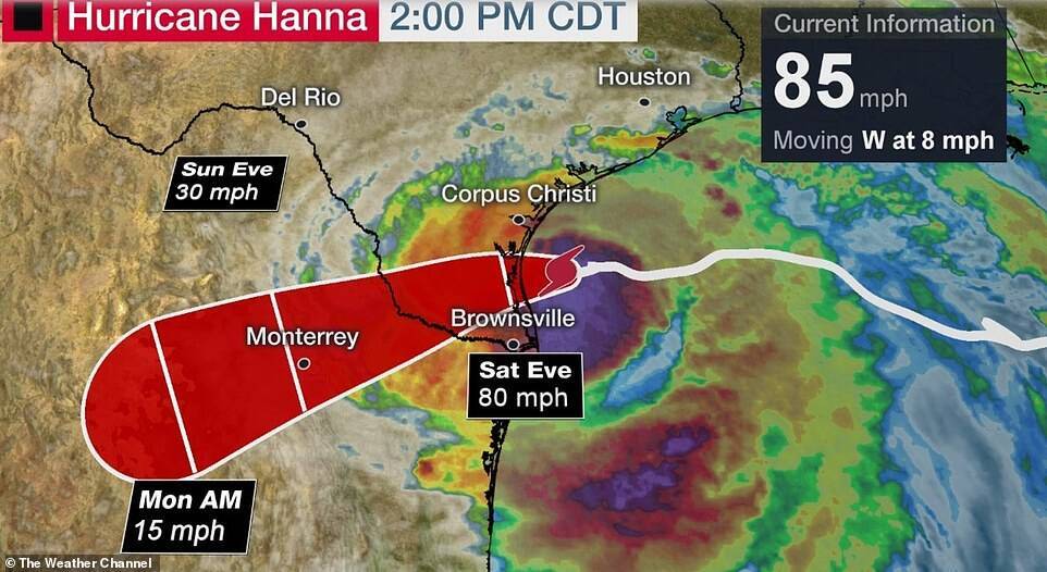 Ураган Ханна" достиг Техаса