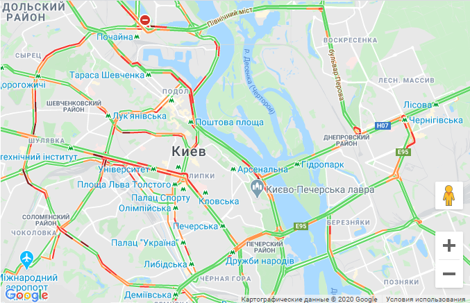 Пробки в Киеве 29 июля