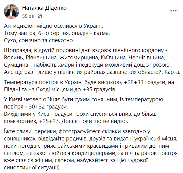 Прогноз синоптика