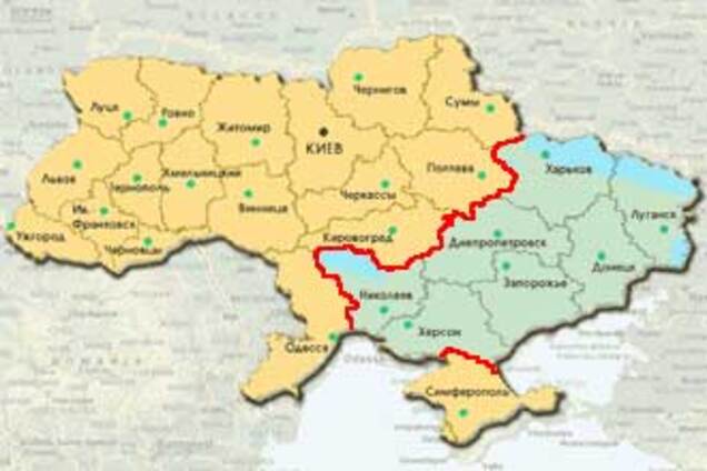 Украину ждет территориальный раскол