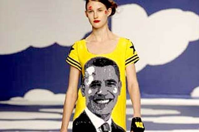 Платье с Обамой - писк моды в Париже