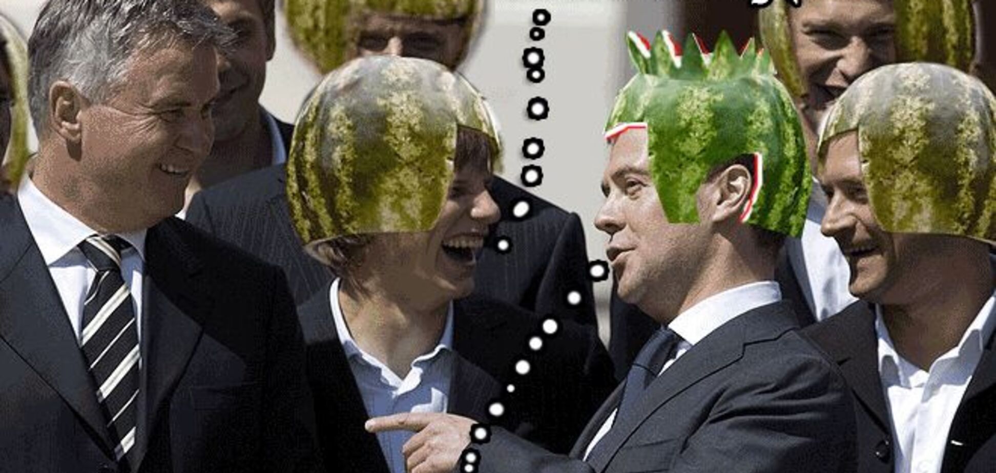 Угарная фотожаба - президент и футболисты