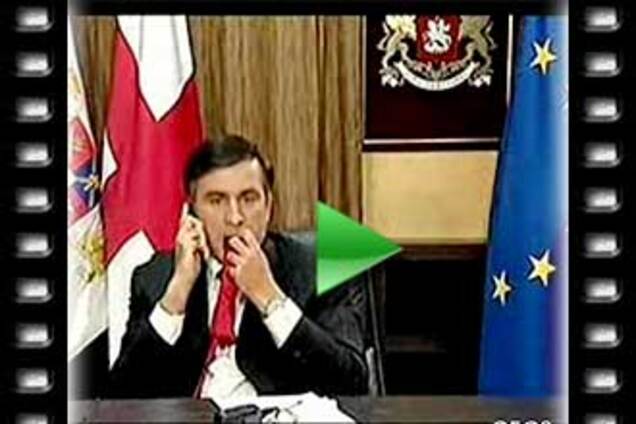 Саакашвили прожевал свой галстук (ВИДЕО)