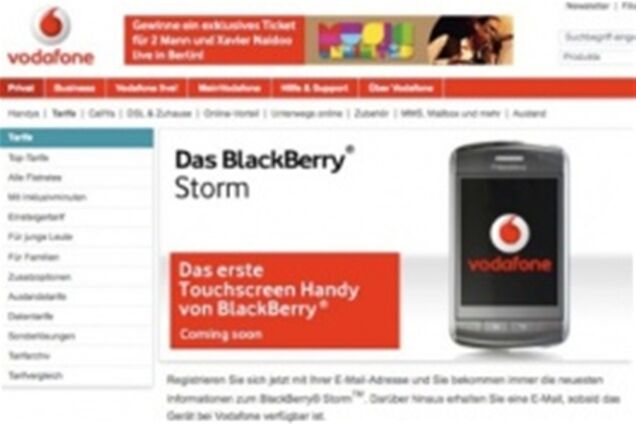 BlackBerry Storm доступен для предварительных заказов