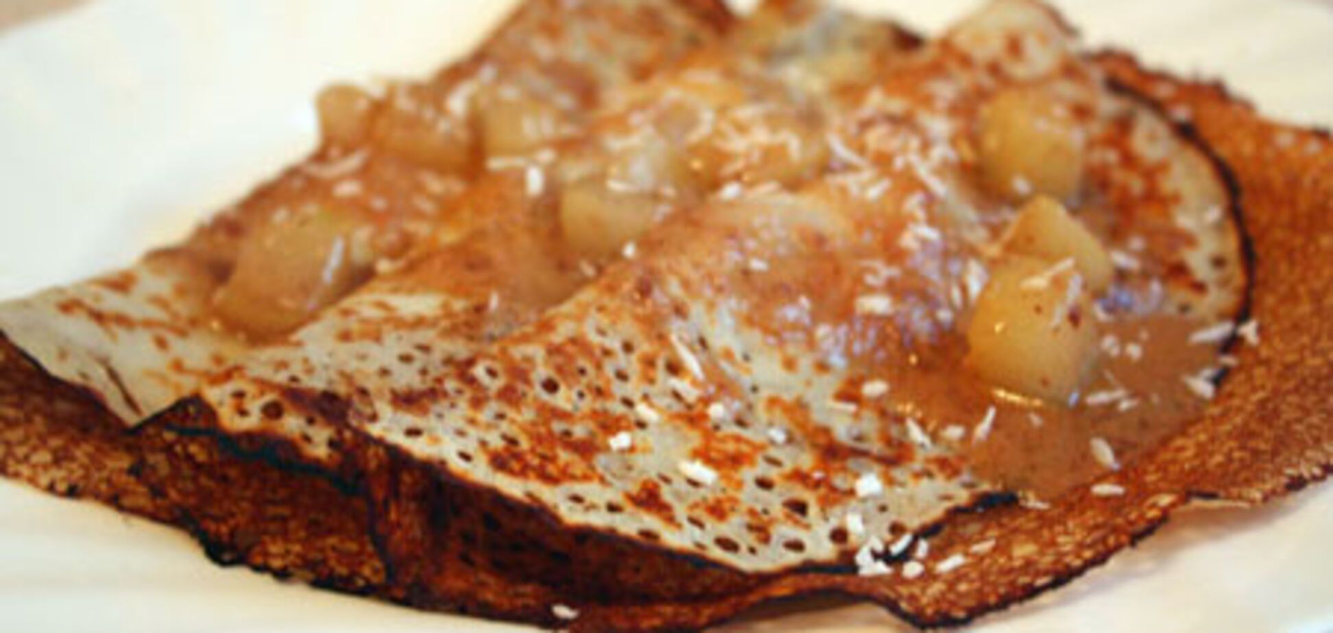 Рисовые блинчики с грушевым соусом