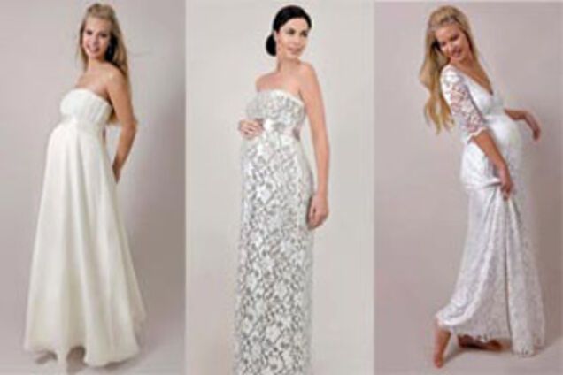 Самые модные свадебные платья для беременных. ФОТО