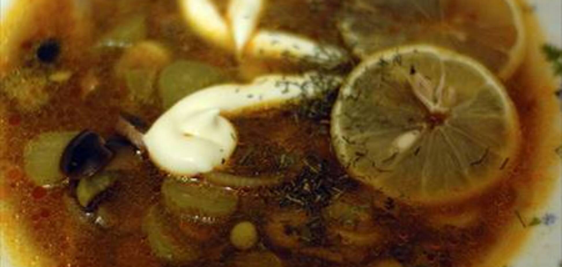 Постная грибная солянка со свежей капустой