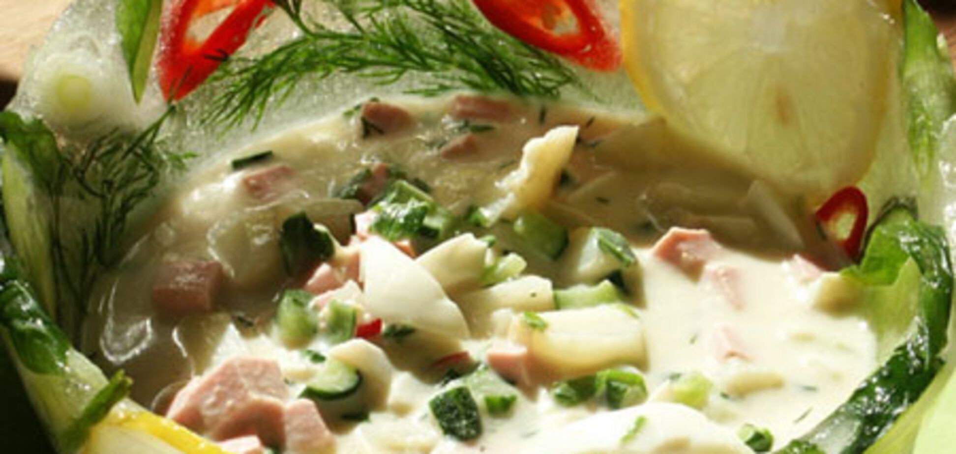 Ледяная тарелка для окрошки