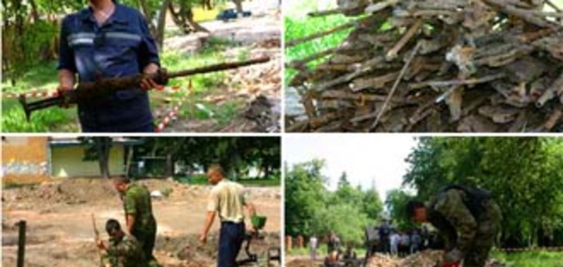 На детской площадке нашли склад оружия