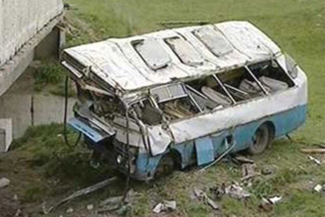 В Симферополе сгорел автобус 'Богдан'