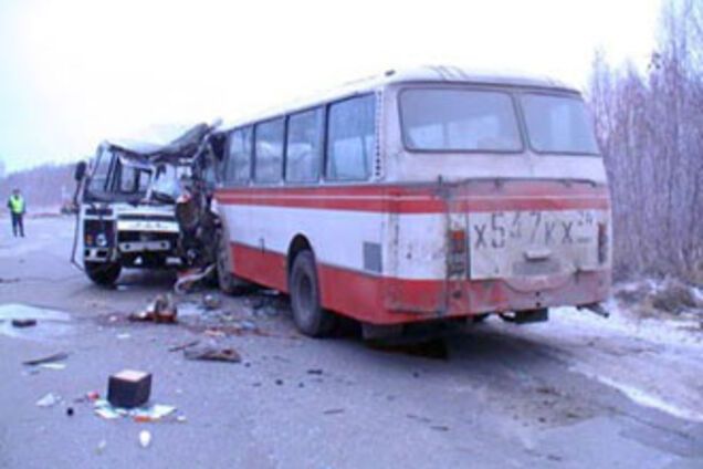 4 автобуса столкнулись под Донецком