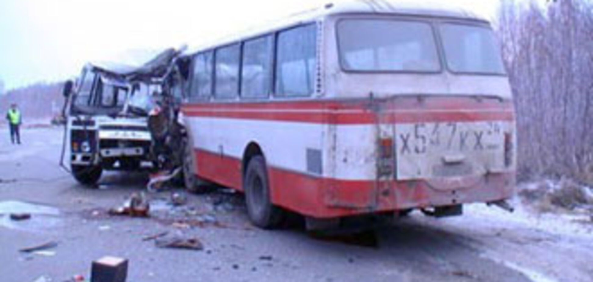 4 автобуси зіткнулися під Донецьком