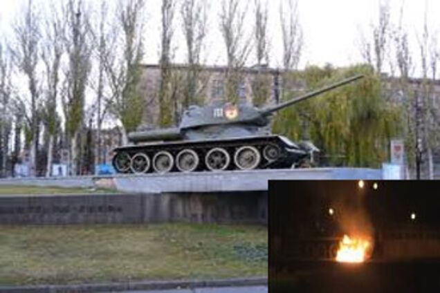 Милиция из Интернета узнала, что на Шулявке подожгли танк