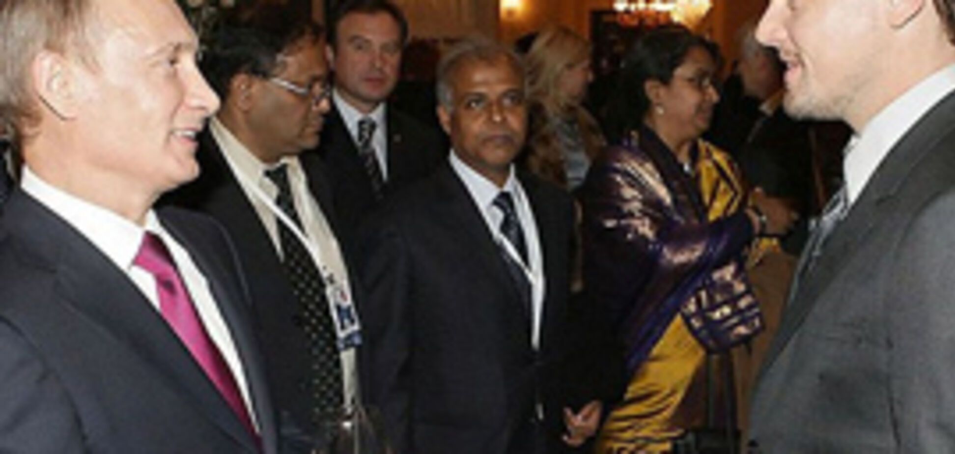 Путин и Леонардо Ди Каприо на Тигрином форуме