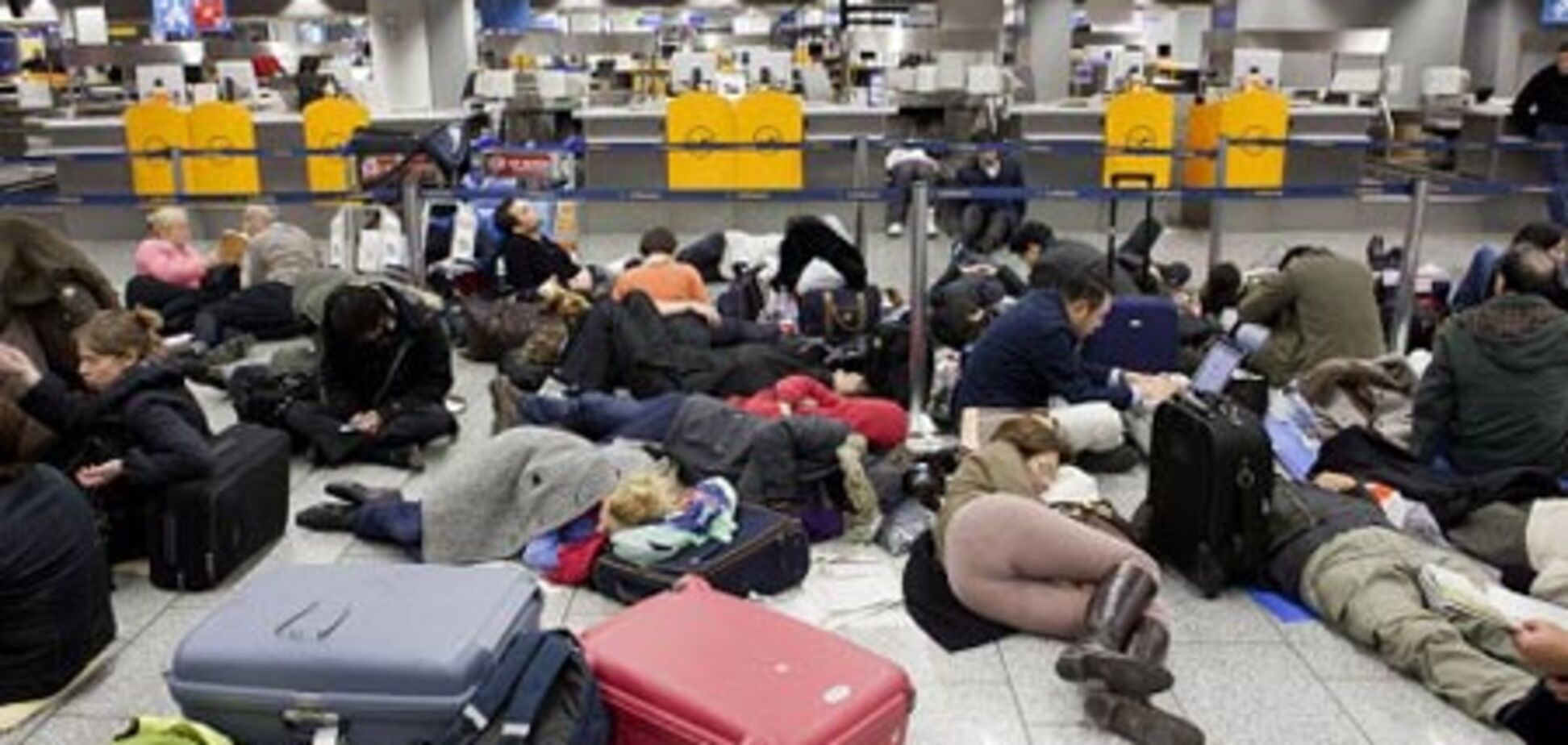 В парализованных аэропортах Москвы начались беспорядки