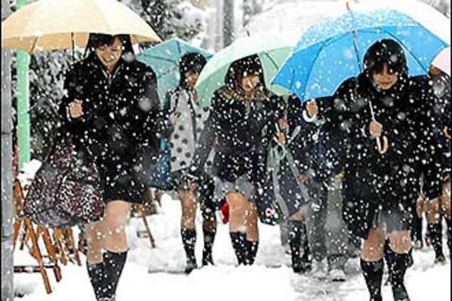 В Японии впервые за 41 год выпал снег в апреле