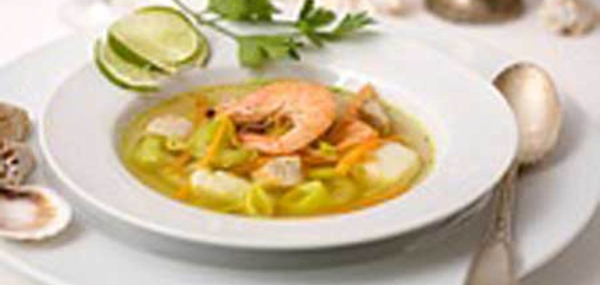 Изысканный суп с морепродуктами