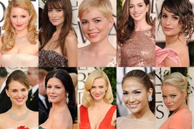 Лучшие прически и макияж звезд на церемонии “Золотой Глобус”