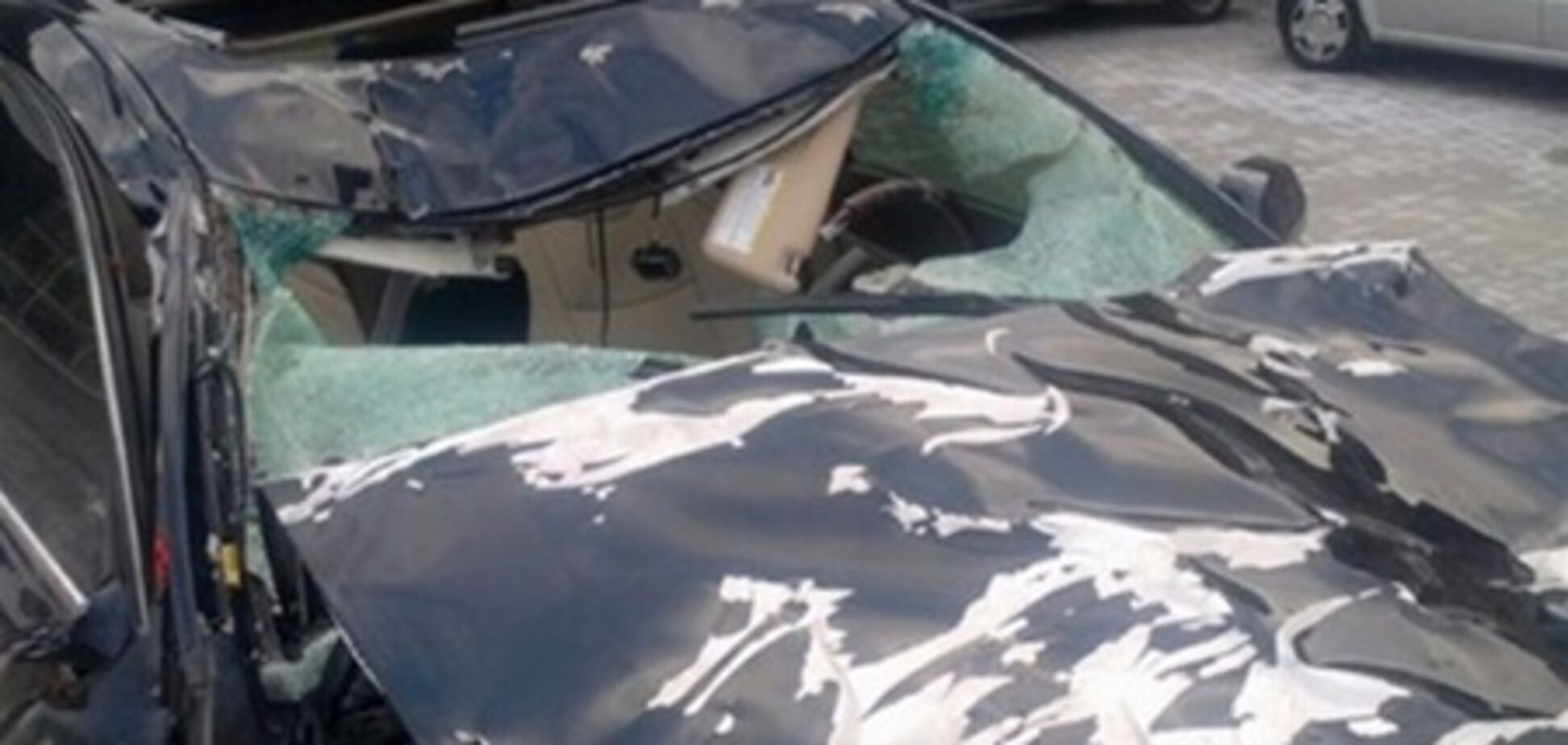 Крим. Корови забуцали Lexus до невпізнання