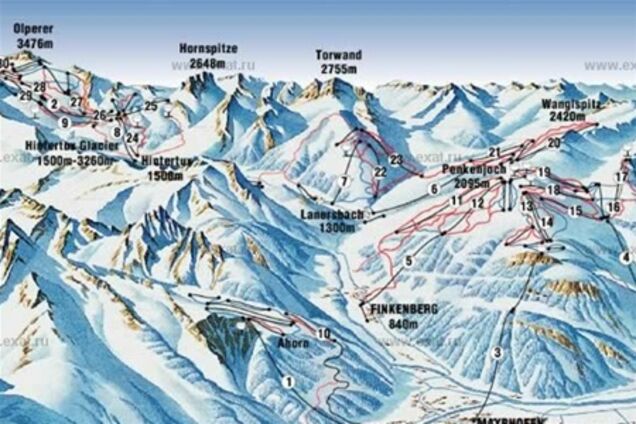 Трассы и склоны в Майрхофене