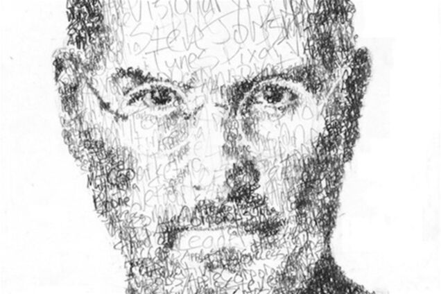 Создан портрет Стива Джобса из одних только слов