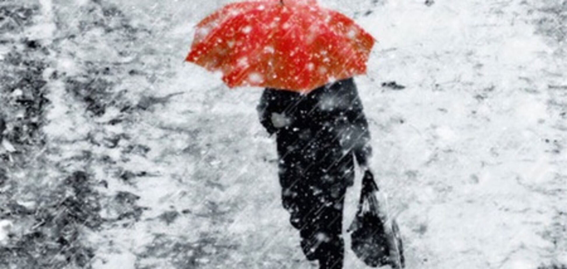 На більшій території України пройде мокрий сніг