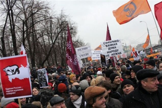 Телеканалы РФ показали сюжеты о митингах. Видео