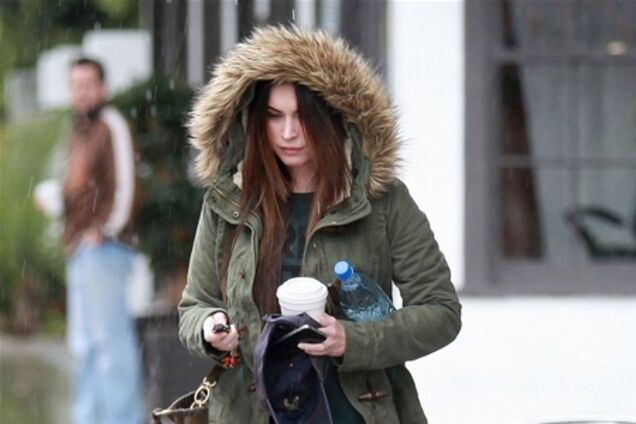 Фокс мокнет под дождем