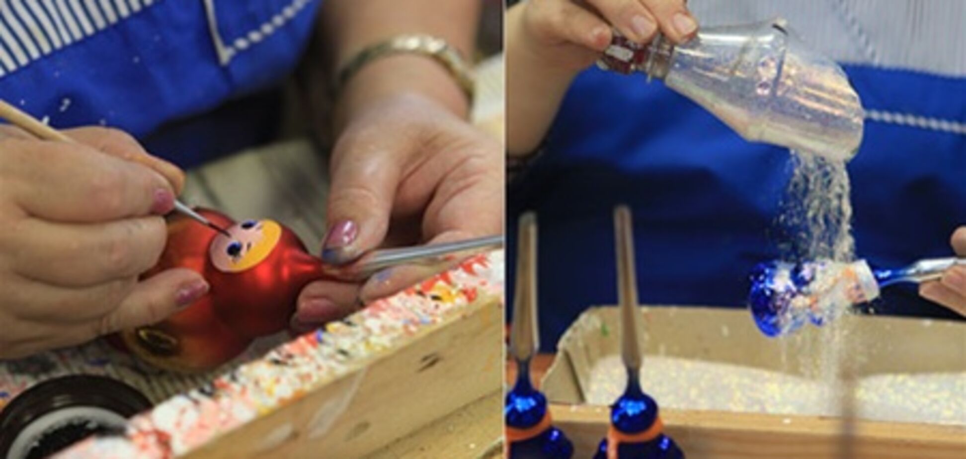Елочные украшения на 95% требуют ручного труда