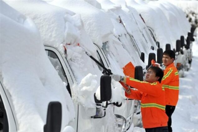 Китай страдает от мощных снегопадов