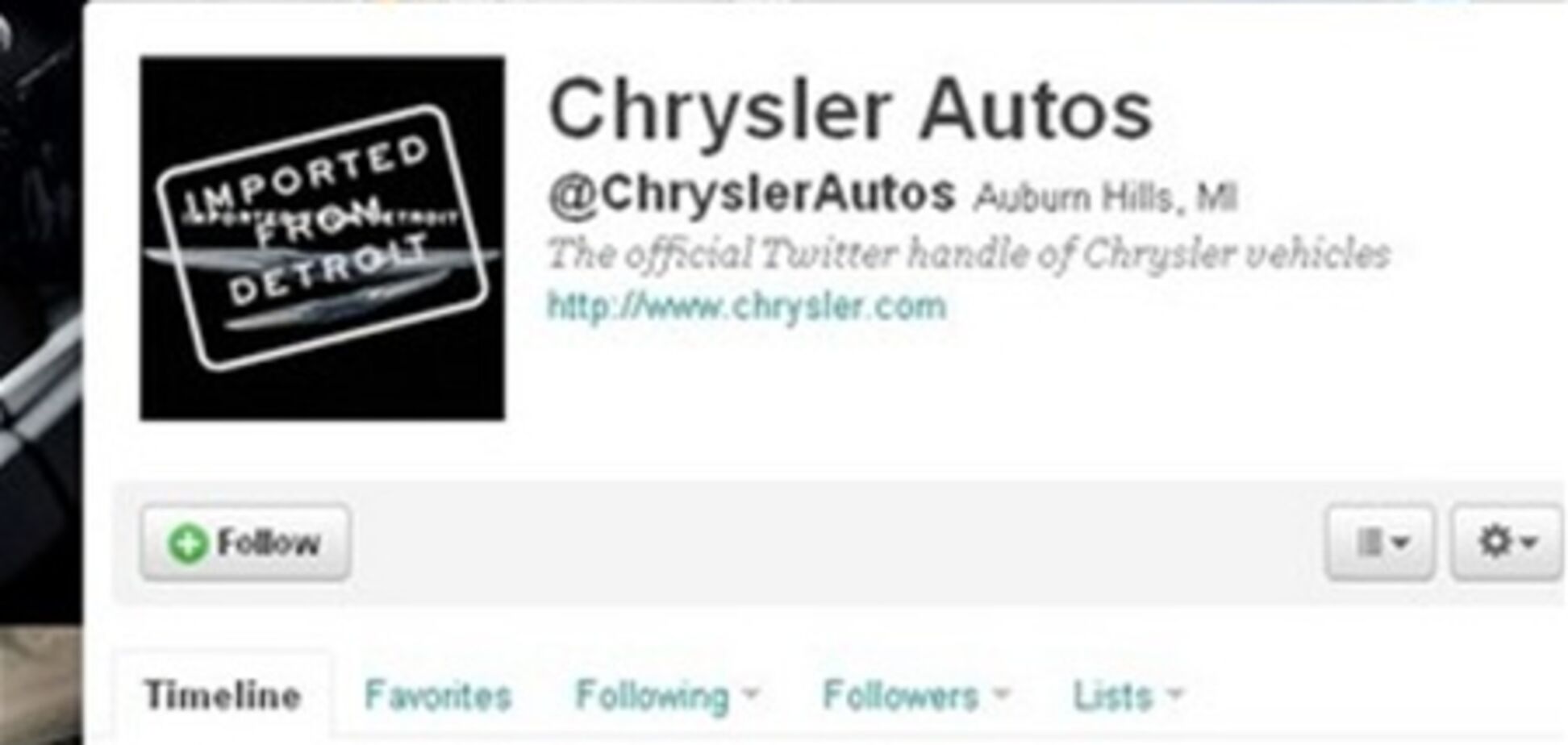 Chrysler уволил сотрудника который вел официальный микроблог в 'Твиттере'