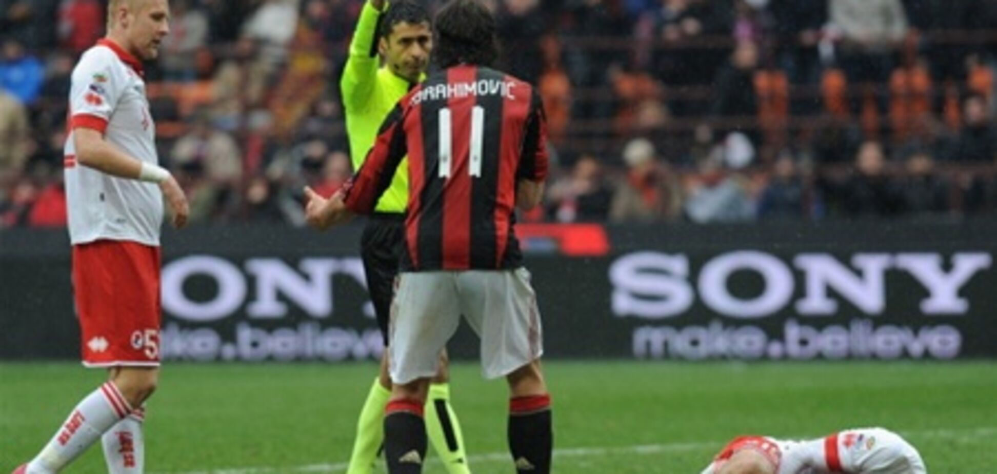Чемпионат Италии. 29-й тур. 'Милан' потерял два очка и Ибрагимовича