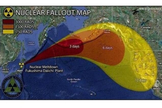 Радіоактивна хмара з Фукусіми накриє США