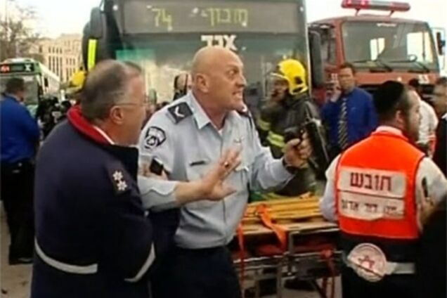 Первые минуты после взрыва в Иерусалиме. Видео