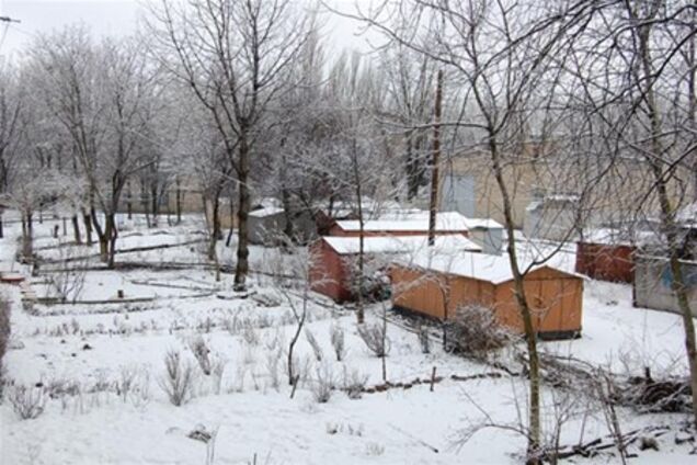 В Донецке весну сменила настоящая зима. Фото