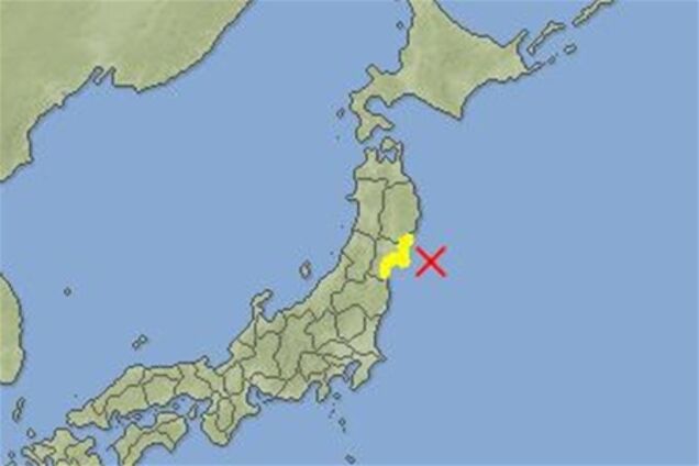 У побережья Японии произошло сильное землятресение