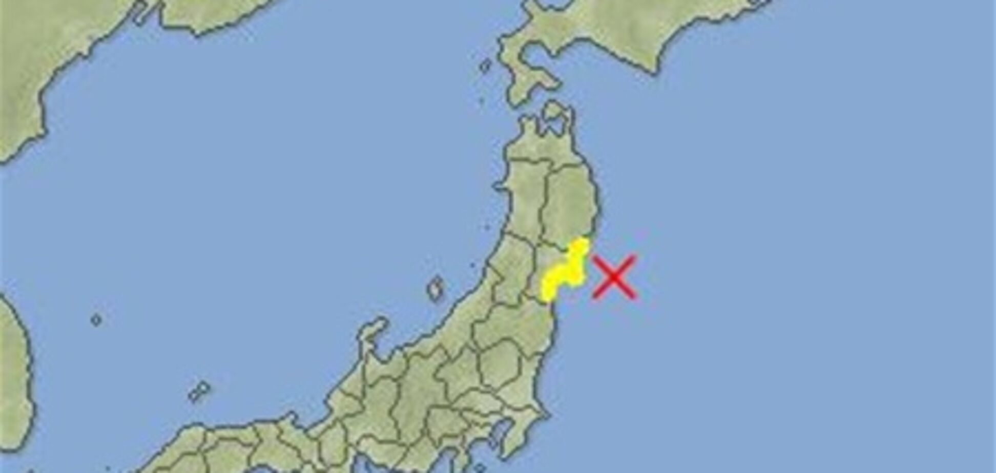 Біля узбережжя Японії стався сильний землетрус