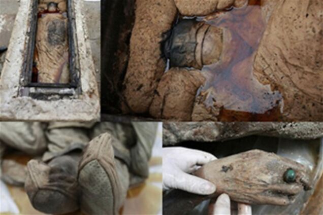 В Китае строители нашли мумию