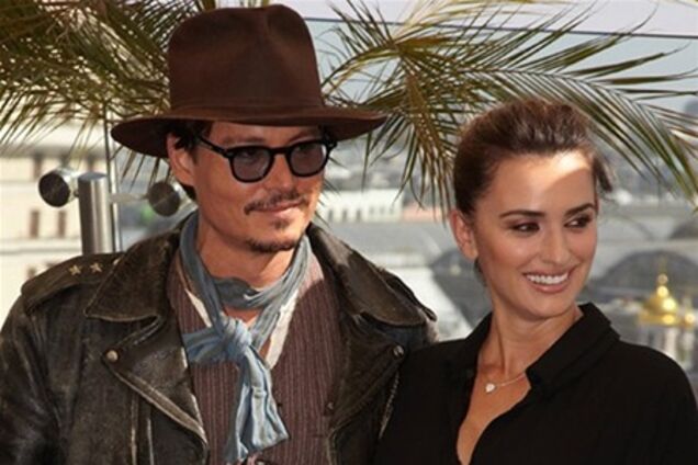 Пенелопа Крус и Джонни Депп в Москве