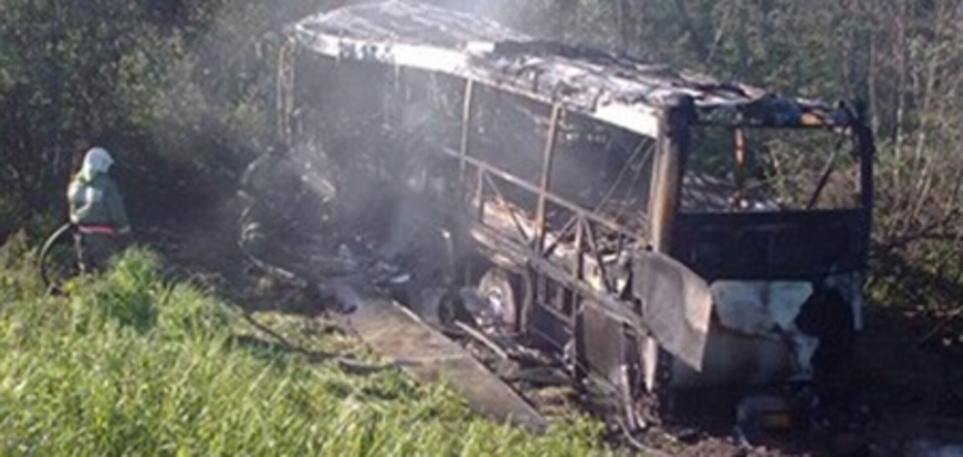 В ДТП автобус MAN сгорел вместе с пассажирами