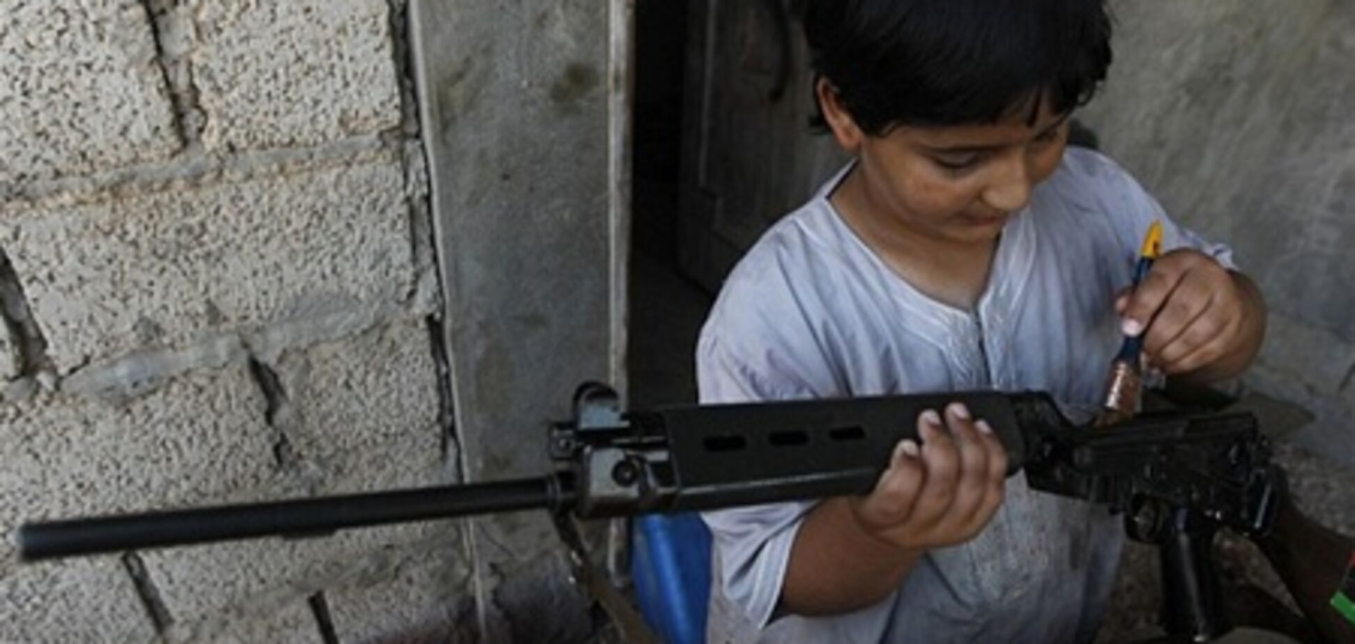 Семилетние дети готовы воевать против Каддафи. Фото