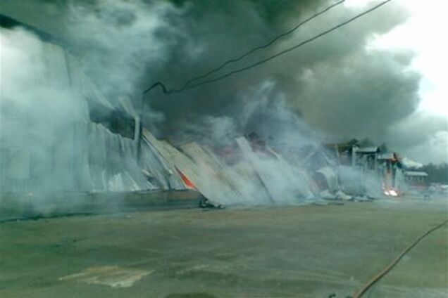 В центре Москвы загорелся армейский склад