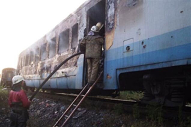 В Луганской области загорелся поезд с пассажирами