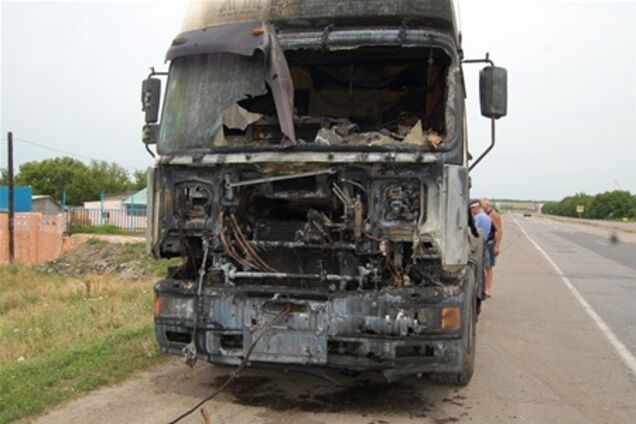 В Голосеевском районе горел грузовой автомобиль «Ман»