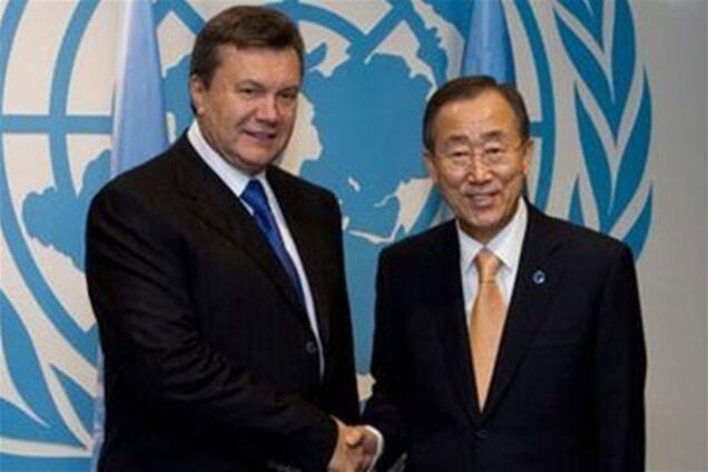 Янукович обговорив з Генсеком ООН питання участі України у миротворчих місіях