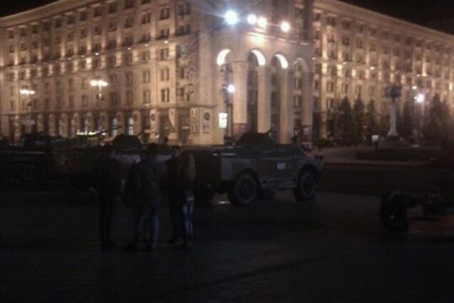В центре Киева появилась военная техника. Фото. Видео
